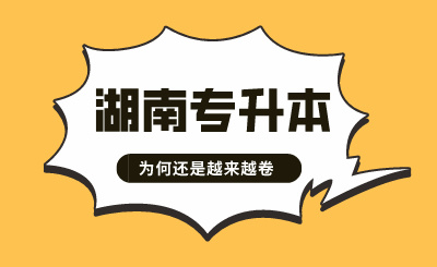 都逐年擴招了，湖南專升本為何還是越來越卷？
